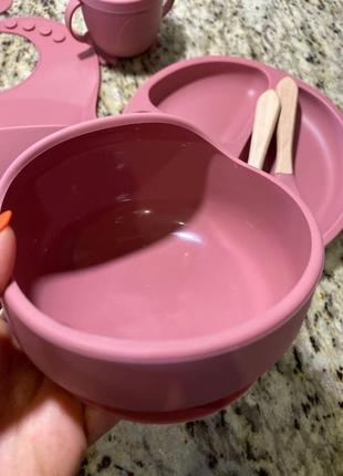 Новый набор силиконовой посуды для детей3 фото