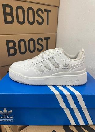 Женские деми adidas forum 1 low white silver