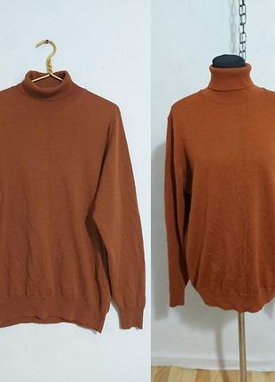 Вязаный свитер под горло, водолазка из мериношерсти peter hahn