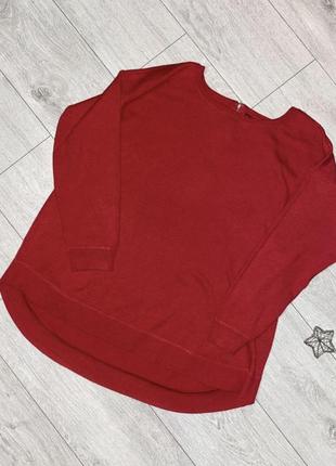 Красный свитер с круглым вырезом xl