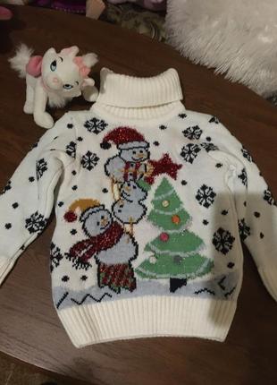 Новорічний светер для дівчинки