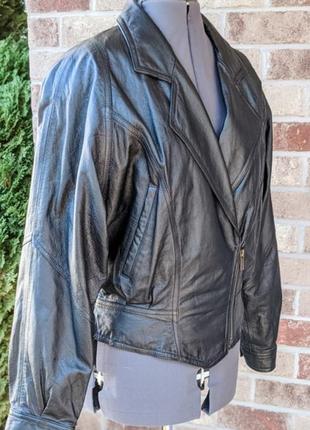 Рідкісна  вінтажна шкіряна мотоциклетна байкерська куртка косуха 80-90х vtg wilsons укорочена панк2 фото