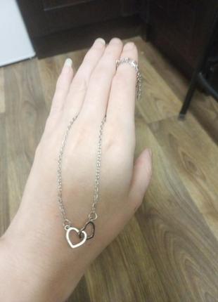 Ожерелье из нержавеющей стали в форме сердца2 фото