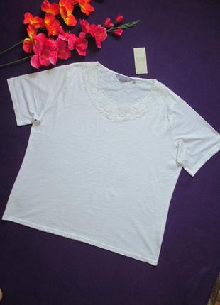 Суперова легка бавовняна футболка з мереживною облямівкою honor millburn classic style1 фото