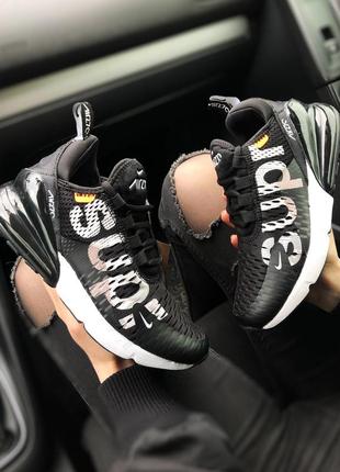 Nike air max 270 black supreme женские кроссовки