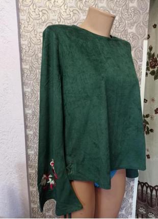 Шикарна блуза смарагдового кольору3 фото