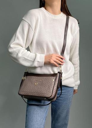 Женская сумка бренда michael kors jet тонкий ремешок на плече корс3 фото