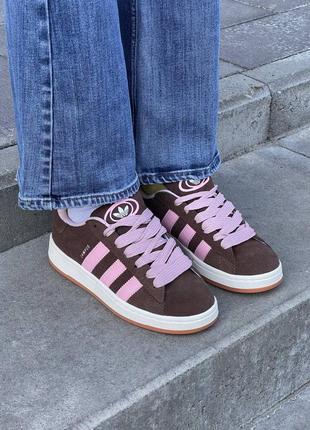 Женские кроссовки кроссовки adidas campus 00s dust cargo clear pink10 фото