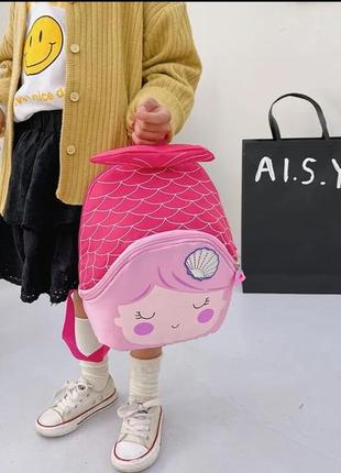 Детский яркий рюкзак сумка сумочка через плечо 🐟  рыбка русалка9 фото