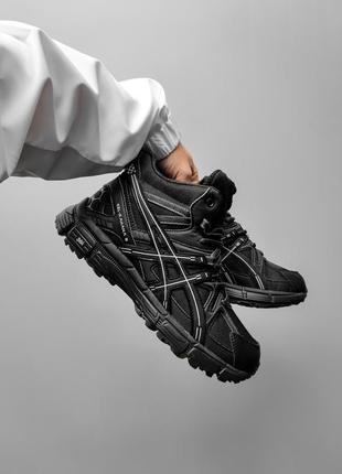 Мужские зимние кроссовки asics gel kahana 8 black-white fur ❄️