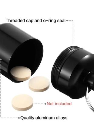 Брелок-держатель для таблеток из алюминиевого сплава, компактная коробка для таблеток,