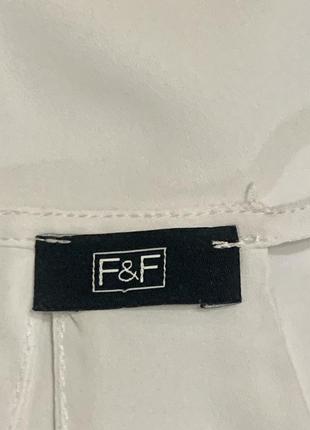 Шифоновая белая блузка/майка f&f, двойной шифон размер 16/ xxl8 фото