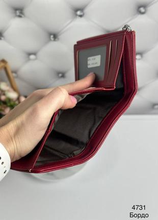 Маленький жіночий гаманець на магніті з еко шкіри5 фото