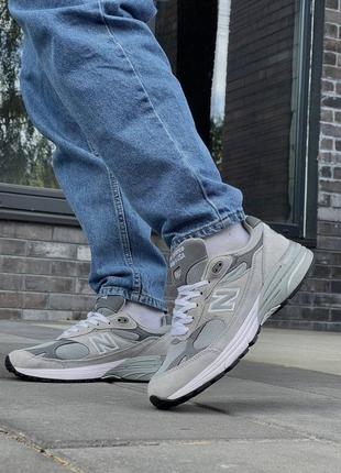 Чоловічі сірі кросівки кросовки new balance 993 ‘black white grey’ wr993bk