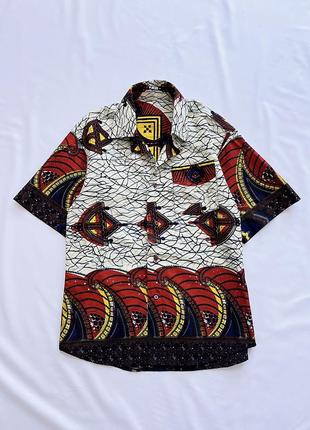Сорочка накидна з африканським принтом