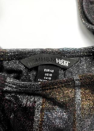 Платье женское праздничное мини серебристого цвета клешь с широкими рукавами с открытыми плечами от бренда hm 10/404 фото