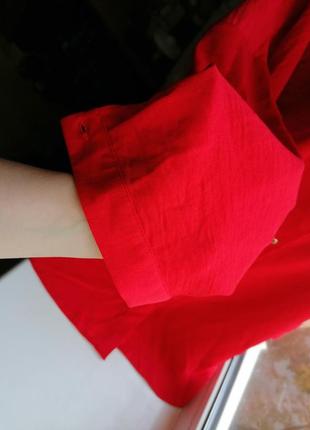 Новая с биркой красная рубашка супер батал большой размер papaya (к106)4 фото