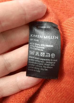 Свитер удлиненный оверсайз со смесовой шерсти karen millen italy кашемир шерсть10 фото