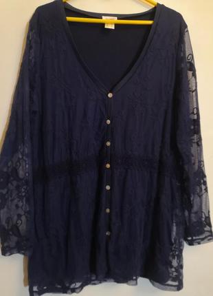 Кружевная блуза жакет linea tesini1 фото