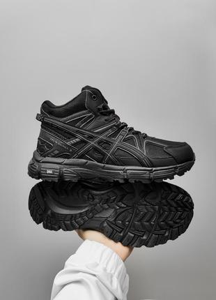 Мужские зимние кроссовки asics gel kahana 8 black fur ❄️