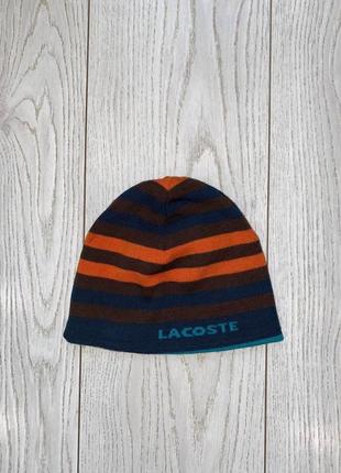 Двусторонняя шапка lacoste one size unisex