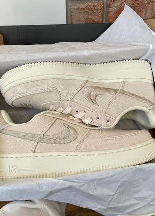 Мужские демисезон кроссовки nike air force 1 x stussy fossil6 фото