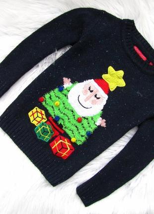 Музыкальная кофта свитер джемпер санта новогодний новый год рождественский christmas santa tu1 фото