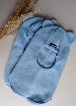 Шапки шоломи з вушками на флісі демі+зима2 фото