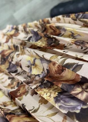 Винтажная юбка в цветочный принт2 фото