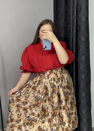 Винтажная юбка в цветочный принт3 фото