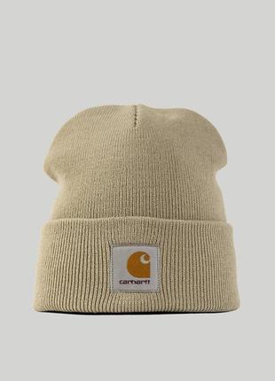 Шапка carhartt бежева