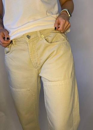 Джинсы zara в стиле печворк