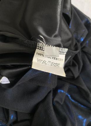 Нарядне довге двошарове чорно-сине плаття (розмір 8/36-10/38)5 фото