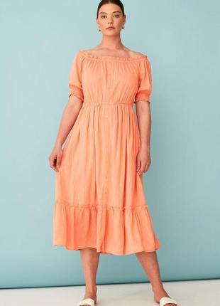 Персиковое платье f&f6 фото