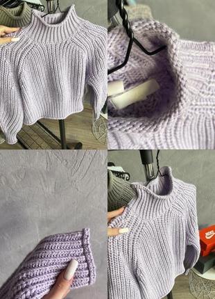 Лиловый свитерик hm свитер женский объемный оверсайз5 фото