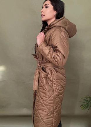 Зимнее стеганое пальто, 42-48 размеров. 1941534 фото