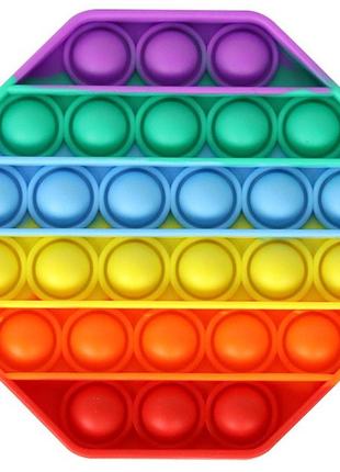Поп-пірка-антистрес іграшка поп іт у 4 формах — коло, квадрат, серце, восьмикутник2 фото