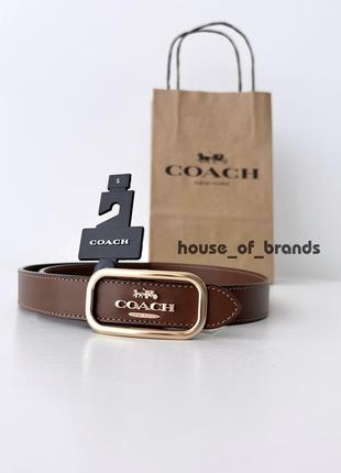 Coach classic buckle cut to size belt, 25 mm жіночий шкіряний ремінь пояс шкіра коуч коач оригінал пасок на подарунок дівчині подарунок дружині