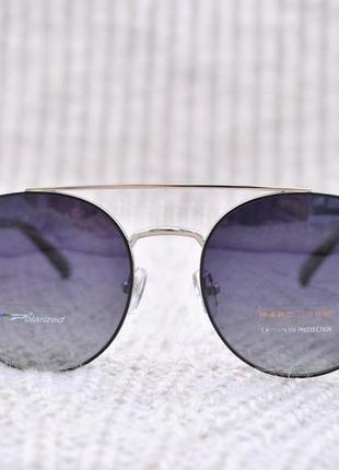 Фирменные солнцезащитные круглые очки marc john polarized3 фото