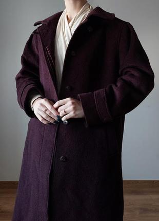 Винтажное шерстяное мохерное пальто2 фото