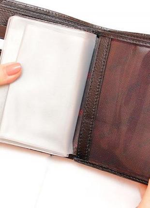 Кошелёк кожаный мужской karya 0913-45 + паспорт + автодокументы5 фото