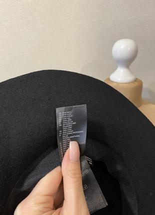 H&amp;m черная шерстяная шляпа (100% шерсть)5 фото