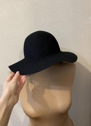 H&amp;m черная шерстяная шляпа (100% шерсть)6 фото