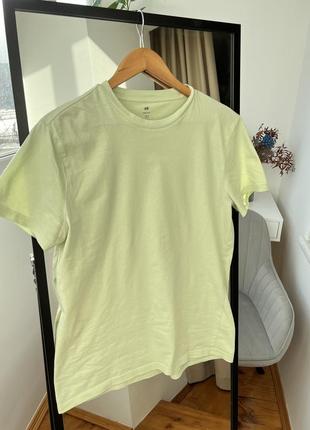 Базова салатова футболка h&m