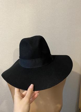 H&m чорний вовняний капелюх (100% вовна)4 фото