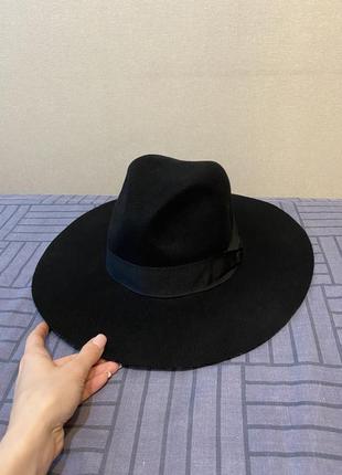 H&m чорний вовняний капелюх (100% вовна)2 фото
