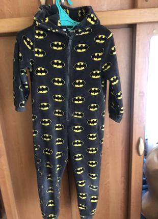 Комбинезон, кигуруми, пижама, слип, р. 7-8 лет 128 см, batman.