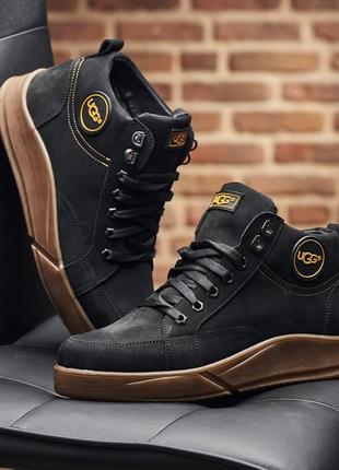 Зимние ботинки натуральный нубук