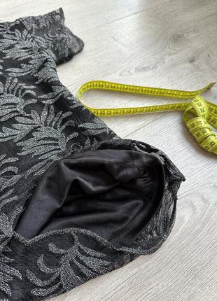 Блуза с вышивкой люрексной нитью, черная с подкладом vero moda4 фото