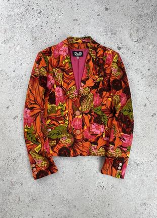 Dolce &amp; gabbana floral print blazer пиджак блейзер оригинал